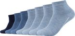 Camano Sokken 7-pak Blauw Gestreept Katoen Unisex 35-38