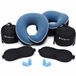 PurelyGoods Nekkussen 2-Pack - Vliegtuig - Slaapmaskers en Oordoppen - Blauw
