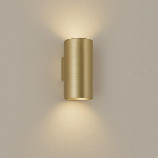 Searchlight Electric Lyora Ronde wandlamp Sifor geborsteld goud