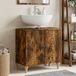 Maison Exclusive - Meuble lavabo ALKMAAR, chêne fumé, 59,5 x 31,5 x 59 cm
