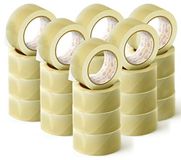 OFITURIA Cinta Adhesiva de Embalar Transparente para Embalaje de Cajas de Cartón de Envíos y Mudanzas. Precinto para Empaquetados Seguros y Resistentes (36 cms x 60 mts - Transparente, 24 Rollos)