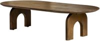 DÉJA Living Salontafel Vantaa - Ovaal - Walnootkleur - 110x55 cm - Mangohout