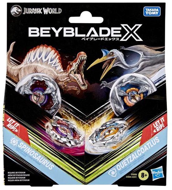 Hasbro Beyblade X Jurassic World Spinosaurus vs Quetzalcoatlus Multipack