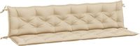 vidaXL Tuinbankkussens 2 stuks 200x50x7 cm Oxford stof beige