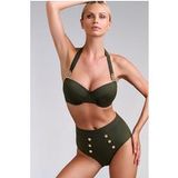 Marlies Dekkers Royal Navy Seaweed Green Briefs Taille: 3XL