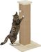 Carton poteau griffoir pour chat - Poteau griffoir - 4 niveaux - Velours et panneau de particules - 41x41x81 cm - Blanc
