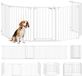 PawHut Enclos intérieur pour animaux de compagnie - Acier au carbone, ABS - 61x3x75cm - Blanc