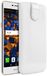 mumbi Echt leren hoesje compatibel met Huawei Y6 2017 hoes lederen tas case wallet, wit