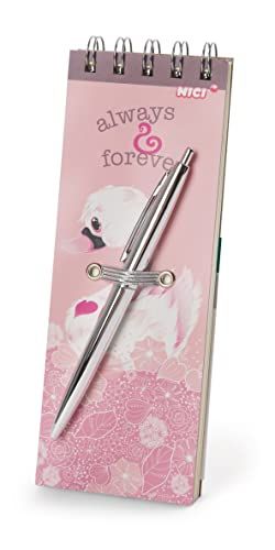 NICI Notitieblok Love-zwaan wit 20 x 7 x 3 cm met balpen 80 p. 40 vellen gelineerd