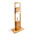 Relaxdays toiletaccessoires set, bamboe, HBD: ca. 82 x 36 x 21 cm, met wc-borstel en toiletborstelhouder, natuur