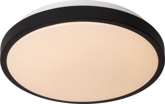 Lucide DASHER Plafonnière Badkamer - Ø 29,3 cm - LED - 12W - 2700K - Zwart