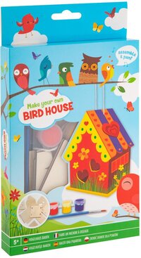 Make Your Own Bird House with Paint Set - Wooden Hanging Birdhouse