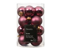 Decoris Boules de Noël verre argent intérieur brillant mat mix