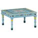 Maison Exclusive - Table basse, turquoise, peint à la main, manguier massif