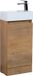 Badplaats Meuble de salle de bain Peru 40 x 22 cm – Chêne – Meuble vasque avec lavabo