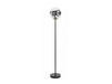 Lampadaire chrome en verre et métal