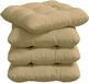 vidaXL Zitkussens 4 stuks Corduroy stof Grijs Groen 40 x 40 cm