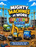 Mighty Machines at Work: A Big Construction Trucks Coloring Book for Kids