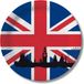 Dh Konzept Gmbh Assiettes jetables Grande-Bretagne - 20x pièces - 23 cm - carton - drapeau Union Jack