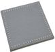 H&S Collection Glazen onderzetters - 4x stuks - grijs - kunstleder - 10 cm