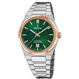 Festina F20065/3 Polshorloge Heren Groen Saffierglas Staal Zilverkleurig 10 ATM