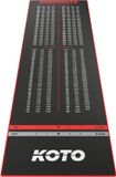 KOTO darts - Carpet Checkout Dartmat - Rood 285 x 80 cm