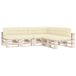 Coussin de banquette palette 7 pièces crème