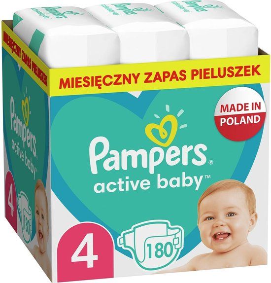 Pampers Active Baby Maandpakket Maat 4 - 180 luiers