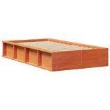vidaXL Bedframe, wasbruin, 90 x 190 cm, massief grenenhout