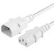 PremiumCord Verlengstuk voor koude apparaten voor PC 230V 3m, verlengkabel IEC 320, bus op stekker, IEC 320 C13 naar C14, stroomkabel, kleur wit