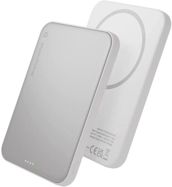 dbramante1928 Re-charge Slim Powerbank 5.000 mAh - Draadloze Powerbank - Wit