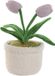 Item International Item Deurstopper tulpen in pot - paars - polyester - 14 x 14 x 30 cm