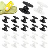 Merkloos / Sans marque Dailygoods Plastic Klinknagels 20 Stuks - Zwart/Wit