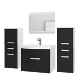 B BELINI GROUP BELINI Badkamermeubel Set PRI M4 - 120 cm Zwart Mat