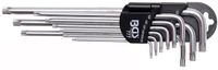 BGS Stiftsleutelset extra lang Torx TS10 - TS50, 9 delig