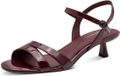 Tamaris - Dames - Rode Platte Sandalen met Kitten Hak - Maat 40