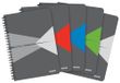 Leitz Strong Kartonnen omslag, 90 vel, geregeld, 90 grams Ivoorpapier, Kantoorbereik A5 Assorted Pack 5