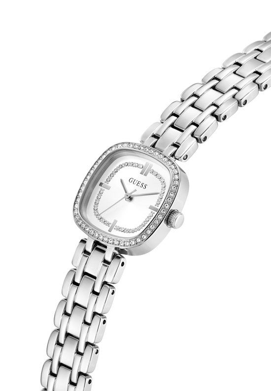 Guess Hazel Analoog Quartzhorloge Zilverkleurig Kast Gemaakt Van 100% Roestvrij Staal En Een Band Van 100% Roestvrij Staal 25 GW1018L1, GW1018L2, GW1018L3, GW1018L4, GW1018L5, GW1018L6