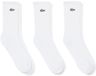 Lacoste unisex 3P sportsokken wit