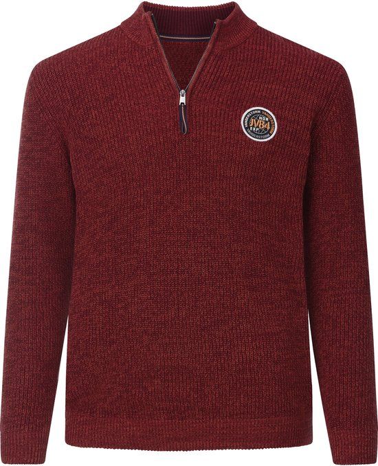 Jan Vanderstorm Heren Trui - 60/62 - Donkerrood - Plus Size
