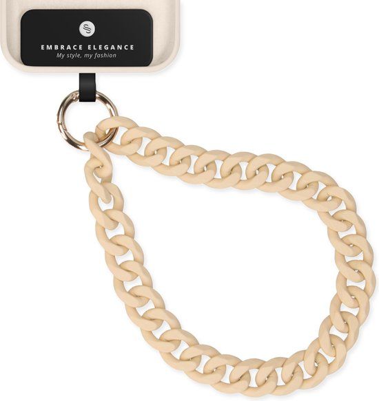 Selencia Kort Polskoord - Ketting - Beige