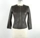 Emilio Romanelli Veste en cuir noir pour femme