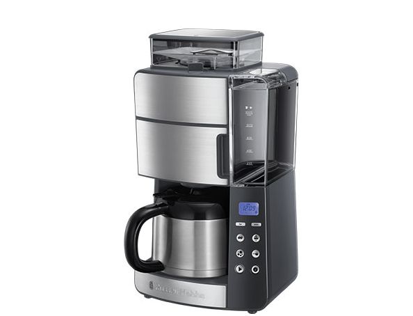 Russell Hobbs Grind & Brew Thermal Carafe - Volautomatische Koffiemachine - 1L - Zwart/RVS