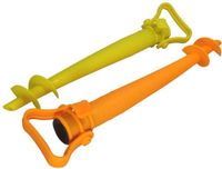 Cao Parasolpoten van kunststof, uniseks, voor volwassenen, oranje of geel, 43 cm, 2 stuks