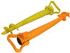 Cao Parasolpoten van kunststof, uniseks, voor volwassenen, oranje of geel, 43 cm, 2 stuks