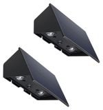 Set de 2 lampes solaires, LED, blanc, hauteur 18 cm, pour extérieur