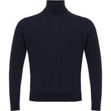 Colombo Blauwe coltrui Navy Cashmere en zijde
