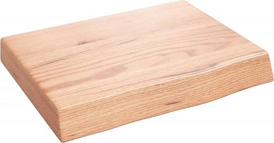 vidaXL Wandschap - Massief Eikenhout - Lichtbruin