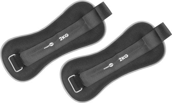 Fitness-Mad Pols- en Enkelgewicht 2 Kg Neopreen Zwart (2 Stuks)