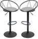 HOMCOM Tabouret de bar en métal 51x46x100cm gris